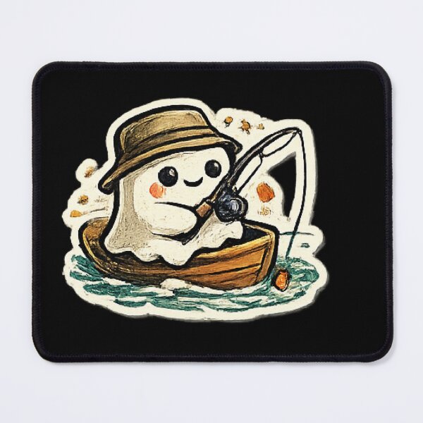 Item preview, Cute Ghost Fishing Adventure designed and sold by ubeyeart.