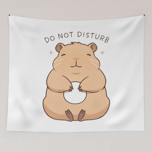 Item preview, Do Not Disturb Capybara — Unavailable Kawaii Sticker designed and sold by tommysworks.