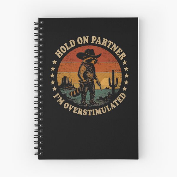 Item preview, Hold On Partner I'm Overstimulated Western Cat Neurodivergent Humor designed and sold by RetroMini2026.