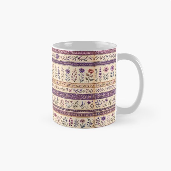 Artikelvorschau, vintage purple flowers and stripes entworfen und verkauft von crealook01.