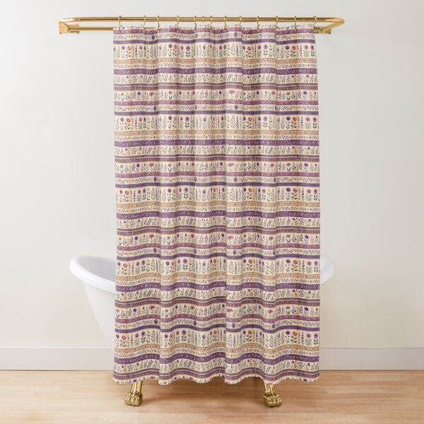 Artikelvorschau, vintage purple flowers and stripes entworfen und verkauft von crealook01.
