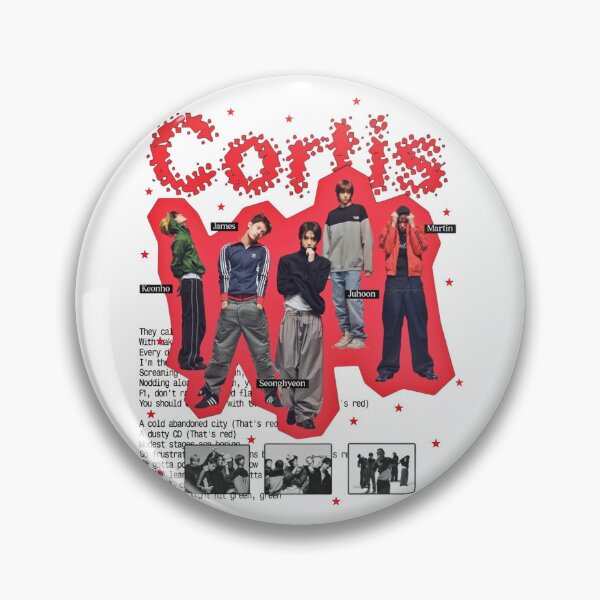 Item preview, CORTIS Members Red Star Grunge Poster Art designed and sold by moamaxshop.