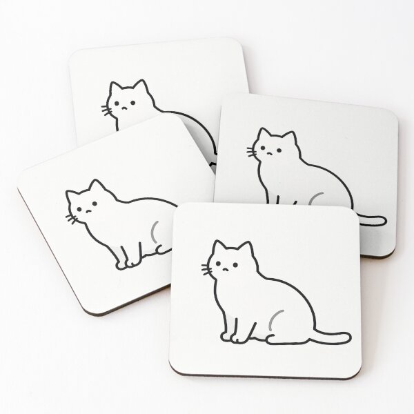 Item preview, Single‑line cat  Black & white  Minimalist, nature‑soft aesthetic  Cute, simple, elegant designed and sold by wallartofmio.