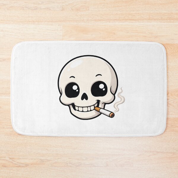 Item preview, Cute Skull Smoking Cigarette Kawaii Cartoon designed and sold by Seculinator.