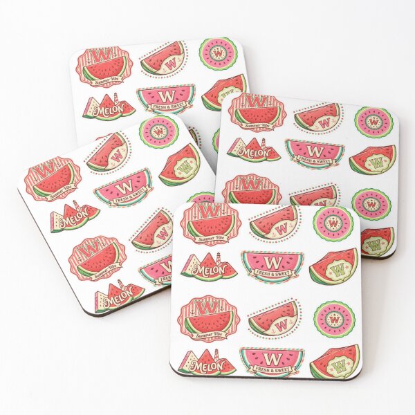 Item preview, Retro Watermelon Sticker Pack Summer Vibe Vintage Fruit Badge Design designed and sold by irfanshikh.