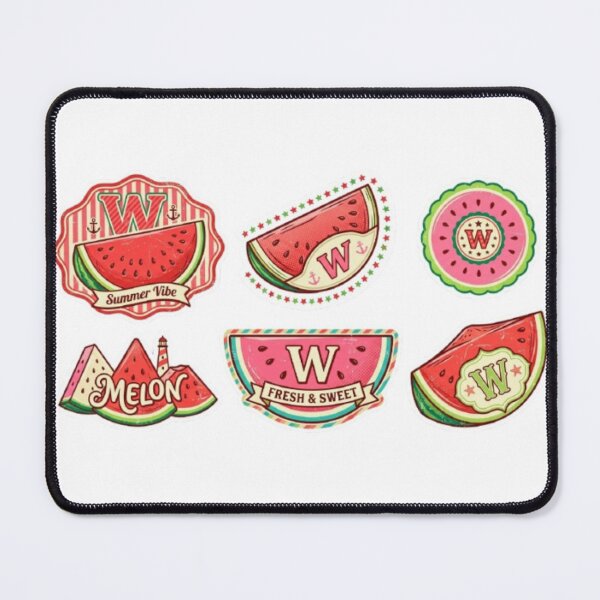 Item preview, Retro Watermelon Sticker Pack Summer Vibe Vintage Fruit Badge Design designed and sold by irfanshikh.