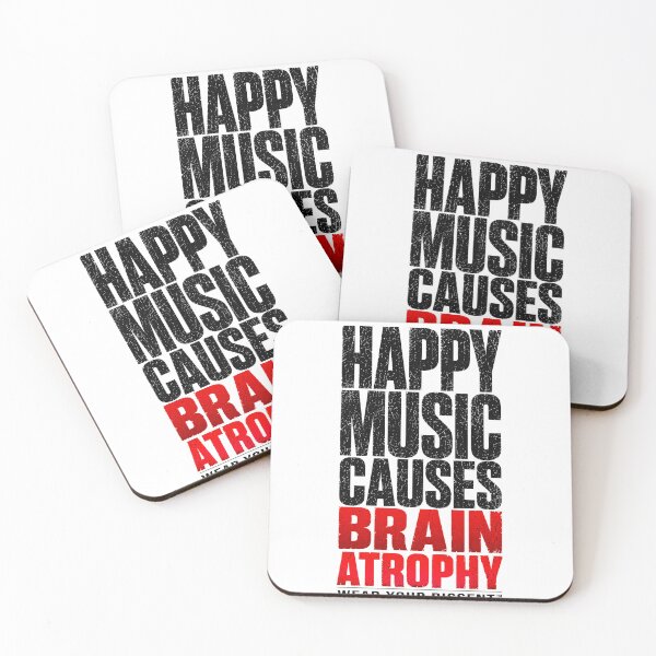 Item preview, MUSIC - WYD - Happy Music Causes Brain Atrophy TM blk designed and sold by MetusArt.