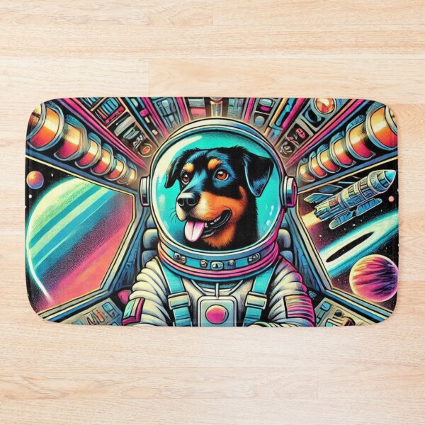 Item preview, Cute Astronaut Dog in Colorful Space Cockpit designed and sold by From Cyryl with Love.