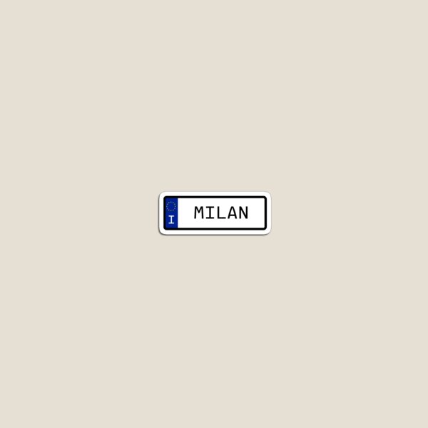 Item preview, İtalya Milan Number Plate designed and sold by PatchMerch.