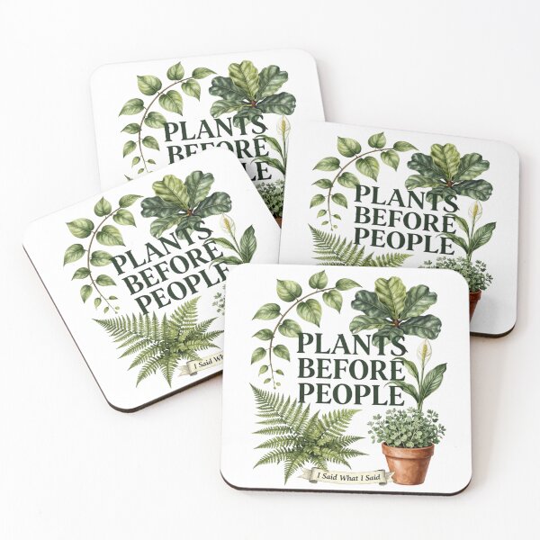 Item preview, PLANTS BEFORE PEOPLE FUNNY PLANT LOVER T-SHIRT designed and sold by Estte-creative.