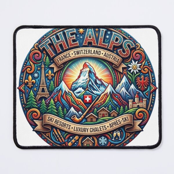 Item preview, THE ALPS FRANCE SWITZERLAND AUSTRIA designed and sold by likbatonboot.
