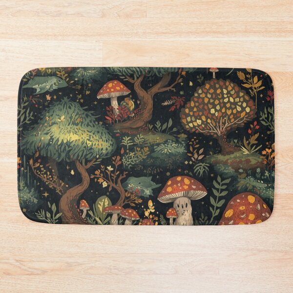 Aperçu de l'œuvre Magical Forest Pattern – Whimsical Woodland Seamless Design créée et vendue par Art70shop.