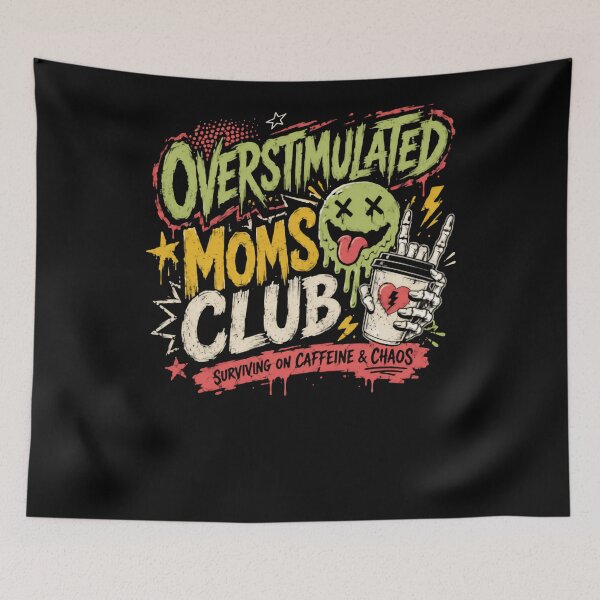 Item preview, Overstimulated Moms Club Motherhood Parenting Mom Life designed and sold by RetroMini2026.
