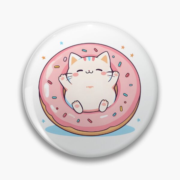 Item preview, Donut Cat — Sweet Kawaii Cat Sticker designed and sold by tommysworks.