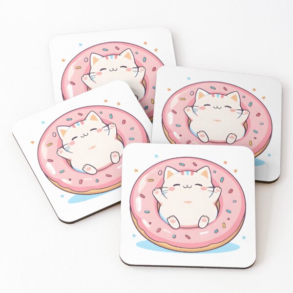 Item preview, Donut Cat — Sweet Kawaii Cat Sticker designed and sold by tommysworks.
