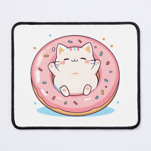 Item preview, Donut Cat — Sweet Kawaii Cat Sticker designed and sold by tommysworks.