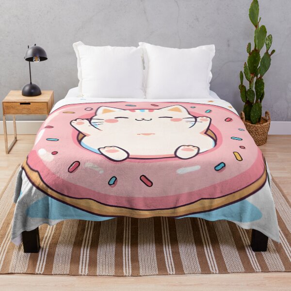 Item preview, Donut Cat — Sweet Kawaii Cat Sticker designed and sold by tommysworks.