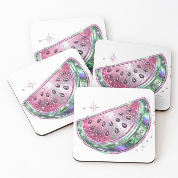 Item preview, Sparkly Glitter Watermelon Slice Holographic Pink Green Fruit Design designed and sold by irfanshikh.