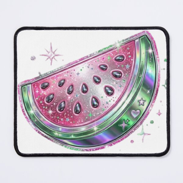 Item preview, Sparkly Glitter Watermelon Slice Holographic Pink Green Fruit Design designed and sold by irfanshikh.