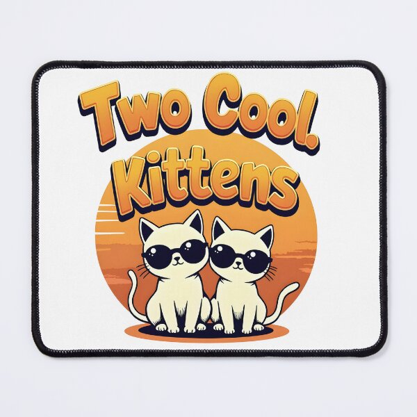 Item preview, Two Cool Kittens Funny Cat Lover Gift T-Shirt designed and sold by MilaPrintify.