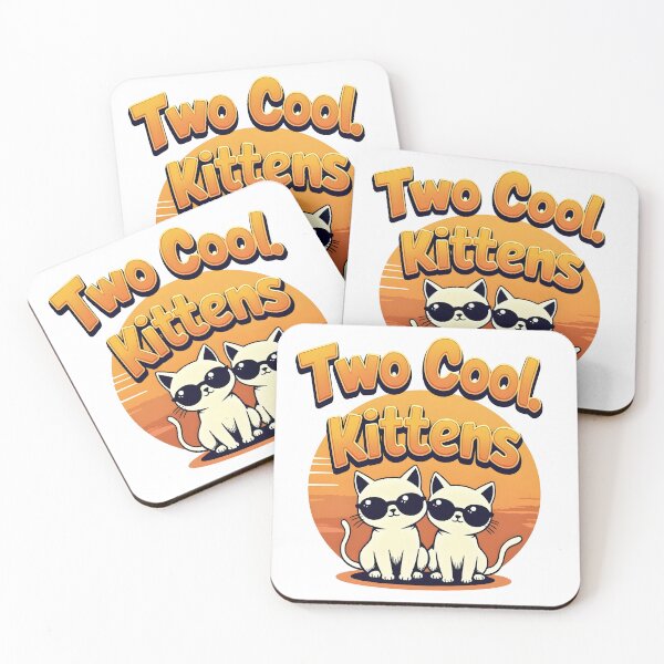 Item preview, Two Cool Kittens Funny Cat Lover Gift T-Shirt designed and sold by MilaPrintify.