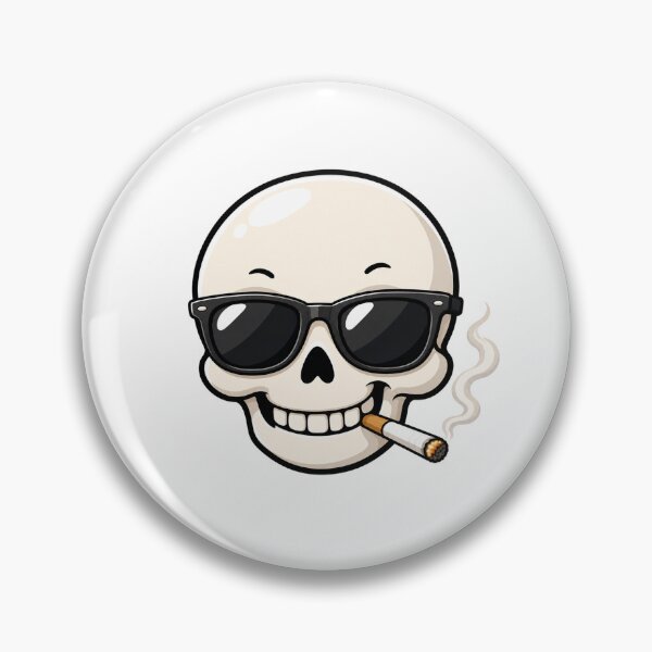 Item preview, Cool Skull with Sunglasses Smoking Cigarette Kawaii designed and sold by Seculinator.