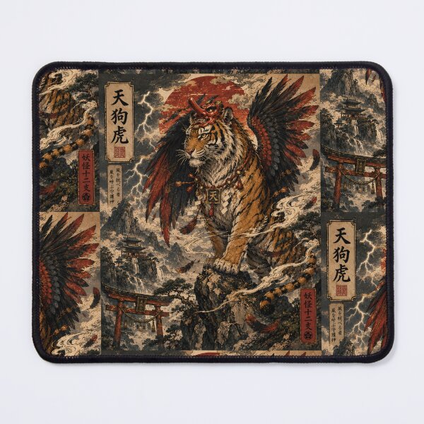 Item preview, Tengu Tiger – Lord of the Tempest Peaks | Yokai Zodiac Collection designed and sold by KMChronicles.