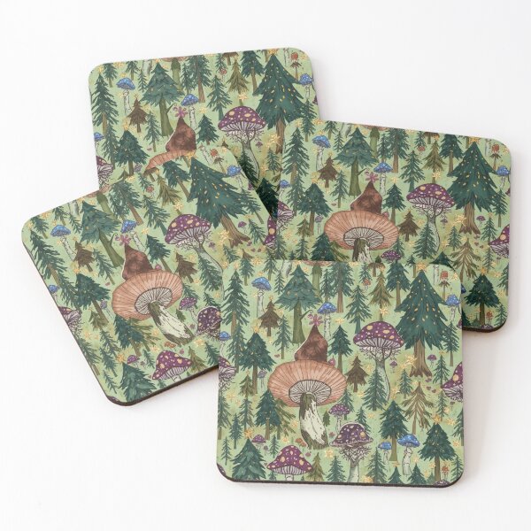 Item preview, Magical Forest Pattern – Whimsical Woodland Seamless Design in Pastel Colors designed and sold by Art70shop.
