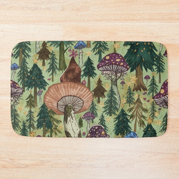 Aperçu de l'œuvre Magical Forest Pattern – Whimsical Woodland Seamless Design in Pastel Colors créée et vendue par Art70shop.