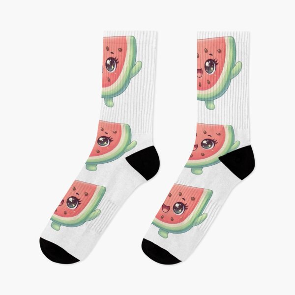 Item preview, Cute Kawaii Watermelon Character Funny Happy Fruit Cartoon Design designed and sold by irfanshikh.