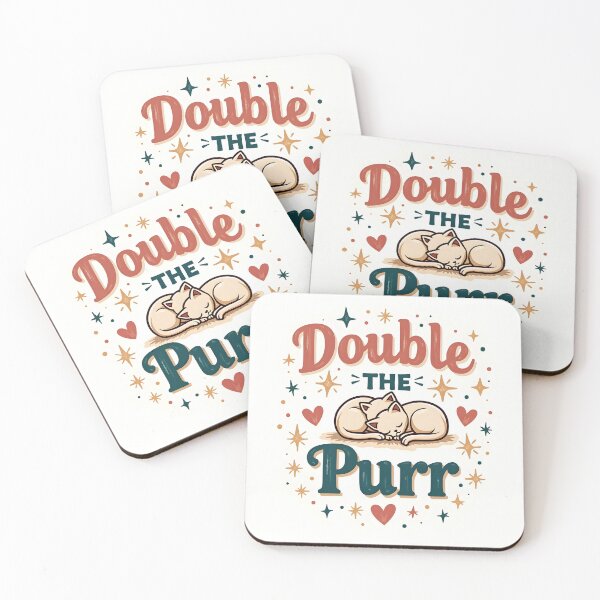 Item preview, Double the Purr Cute Cat Lover Gift T-Shirt designed and sold by MilaPrintify.
