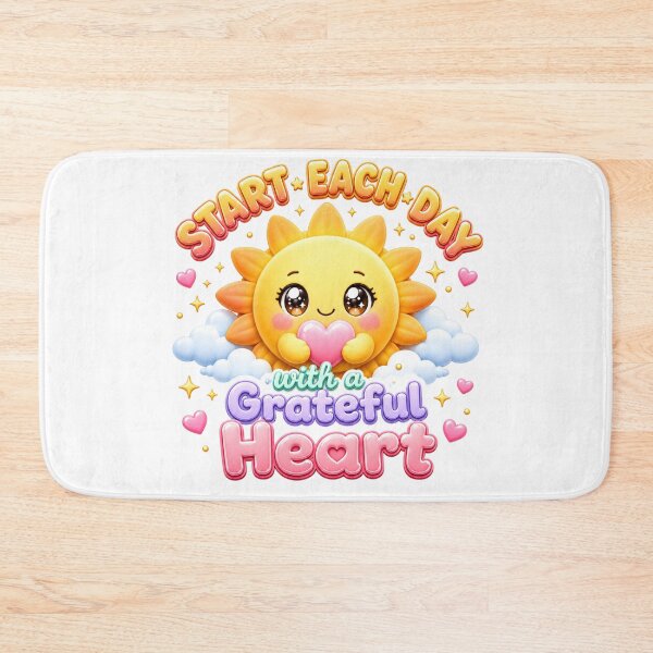 Item preview, Start Each Day With A Grateful Heart | Kawaii Sunshine Positivity Art designed and sold by Dulxoz.