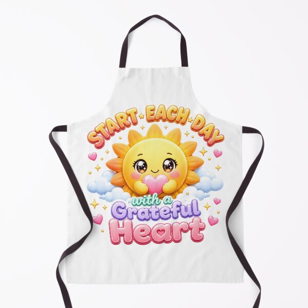Item preview, Start Each Day With A Grateful Heart | Kawaii Sunshine Positivity Art designed and sold by Dulxoz.