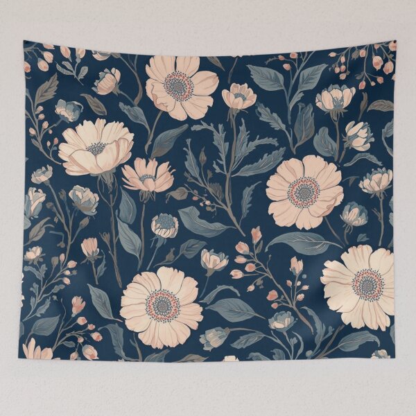 Item preview, Moon Flower Pastel Pattern – Soft Botanical Seamless designed and sold by Art70shop.