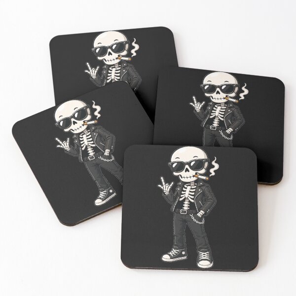 Item preview, Cool Skeleton Rocker Biker Leather Jacket Cigarette designed and sold by Seculinator.