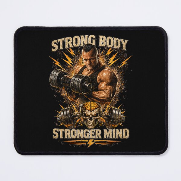 Item preview, Strong Body Stronger Mind Motivation designed and sold by VivaStencil.