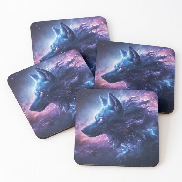 Item preview, Cosmic Wolf Art in Galaxy Colors designed and sold by Nick Seidel.