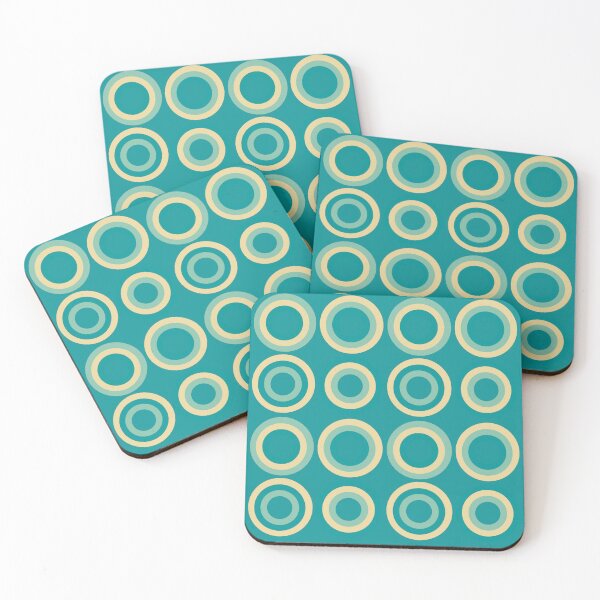Item preview, Art Deco Circles 96 in a teal background designed and sold by StefanStudioArt.
