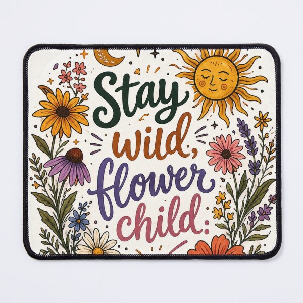 Item preview, Stay Wild Flower Child - Boho Celestial Floral Sticker designed and sold by Scro-Ciob-Shop.