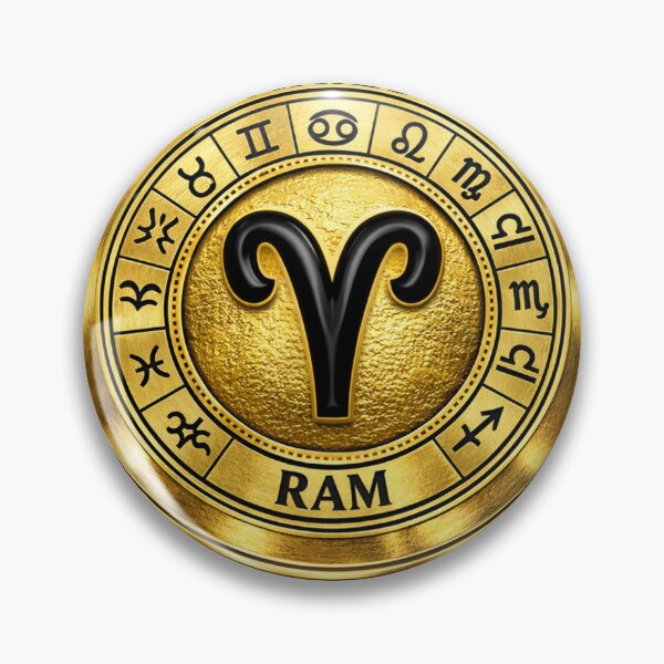 Item preview, Aries Zodiac Symbol –  Gold Disk designed and sold by Synthos1978.