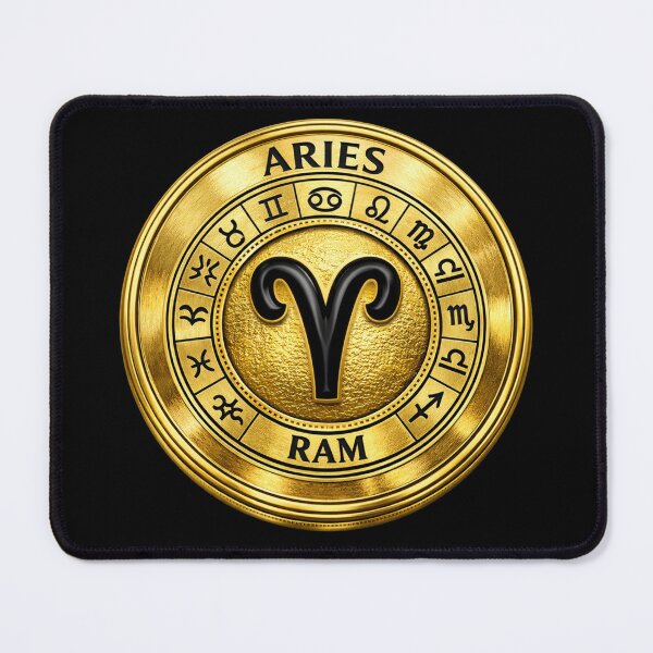 Item preview, Aries Zodiac Symbol – Gold Disk designed and sold by Synthos1978.