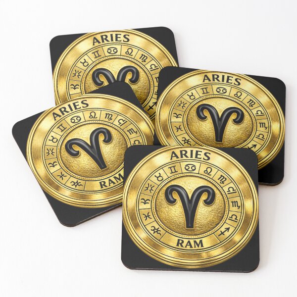Item preview, Aries Zodiac Symbol –  Gold Disk designed and sold by Warrior’s Path.