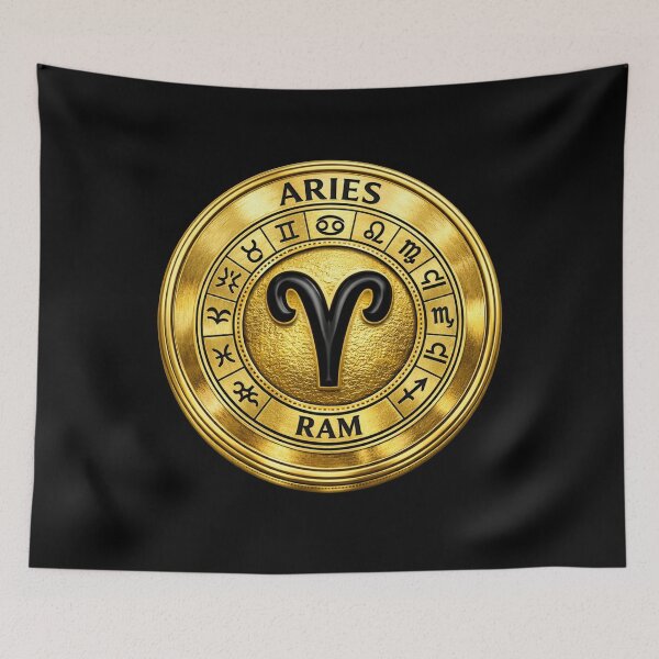 Item preview, Aries Zodiac Symbol –  Gold Disk designed and sold by Synthos1978.