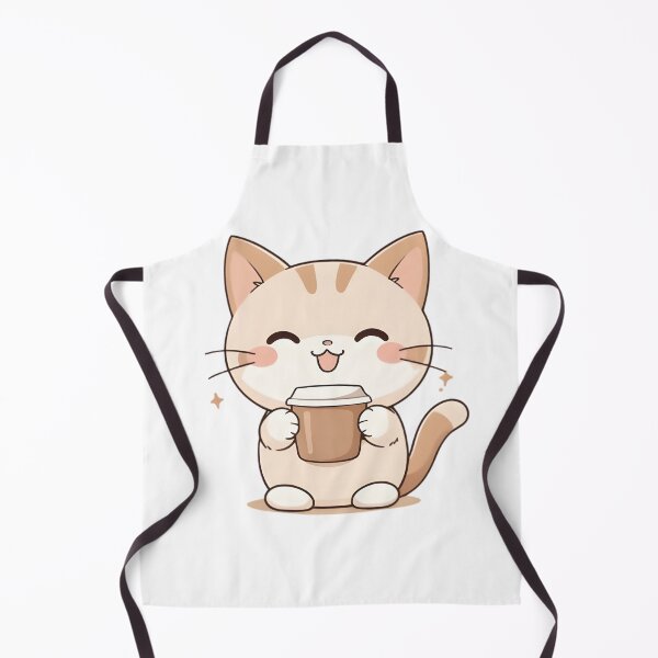 Item preview, Caffeine and Vibes Cat — Funny Kawaii Coffee Sticker designed and sold by tommysworks.