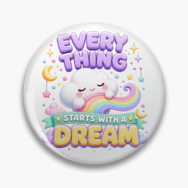 Item preview, Everything Starts With A Dream | Kawaii Pastel Rainbow Cloud Art designed and sold by Dulxoz.