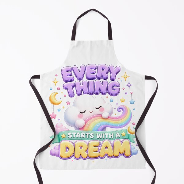 Item preview, Everything Starts With A Dream | Kawaii Pastel Rainbow Cloud Art designed and sold by Dulxoz.