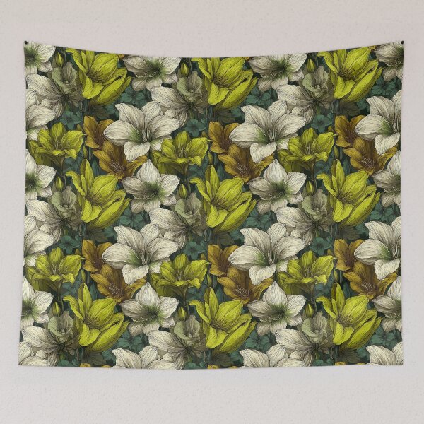 Item preview, Ornamental Amaryllis Print - Tropical Flower Pattern   - Gifts For Husband designed and sold by RoyalStarsPatts.