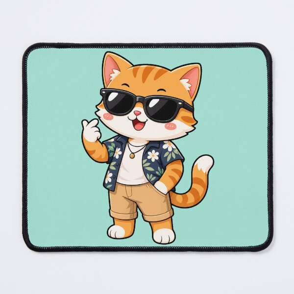 Item preview, Cool Ginger Cat Finger Heart Hawaiian Shirt designed and sold by Seculinator.