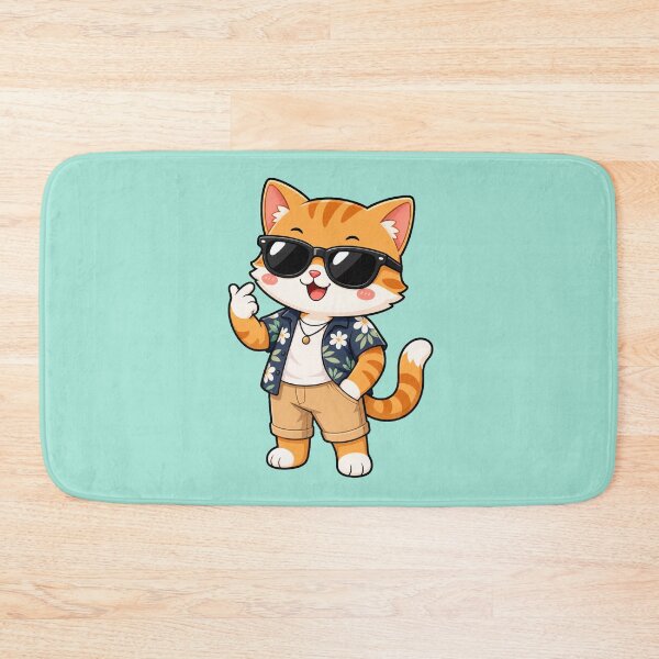 Item preview, Cool Ginger Cat Finger Heart Hawaiian Shirt designed and sold by Seculinator.