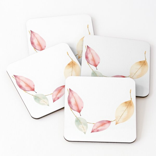 Item preview, Minimalist Watercolor Pastel Autumn Leaves Garland designed and sold by Vida e Arte.